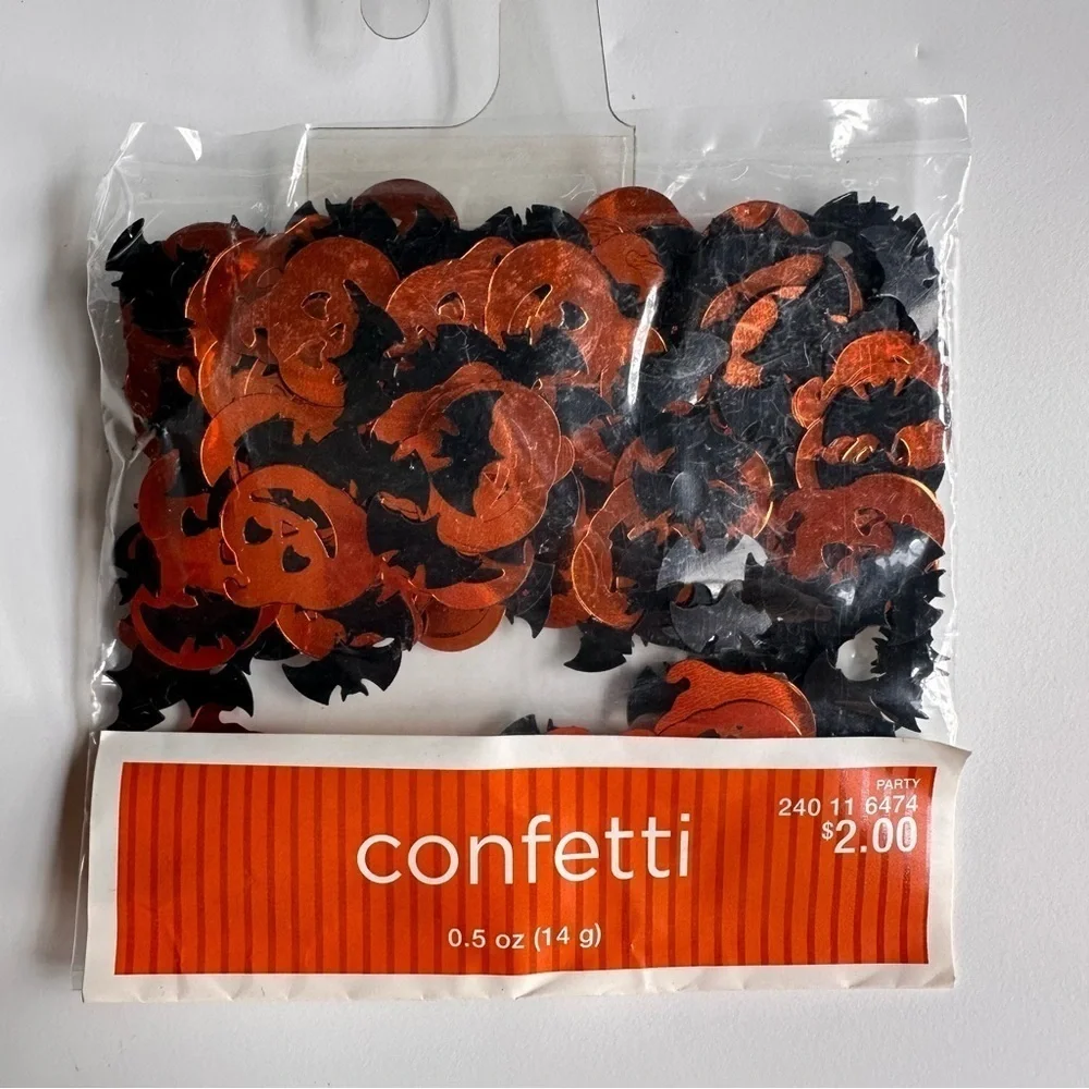 Target Bundle of Halloween Party Supplies. Confetti. Window Gels. Garland. Music
